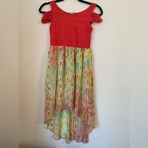 Emily West Girls High low cold shoulder dress size 12